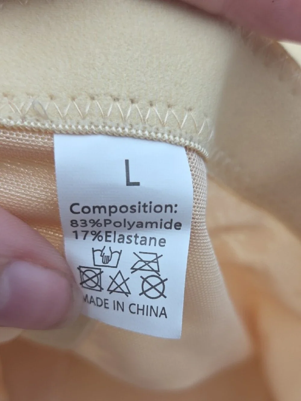 High Waist Shapewear Zip Front Nude Size L
